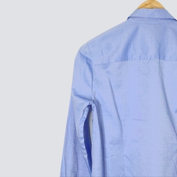 J CREW Blue Stone Embellished 100% Cotton Button-Up Shirt Women's Size 6 - Picture 8 of 15